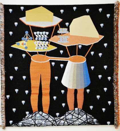 In Pursuit of Bling: The Transformation, 2014. Tapestry.