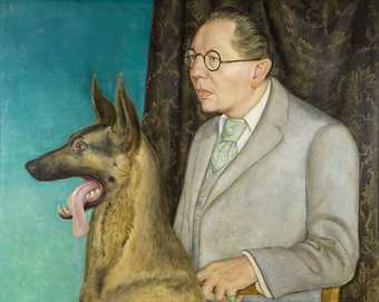 Otto Dix, Portrait of the Photographer Hugo Erfurth with Dog, 1926 