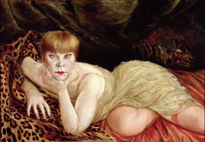 Otto Dix, Reclining Woman on a Leopard Skin 1927