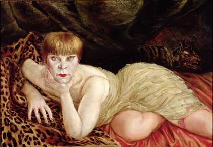 Otto Dix, Reclining Woman on a Leopard Skin, 1927