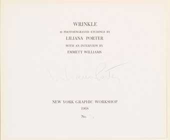 Liliana Porter, Wrinkle 1968