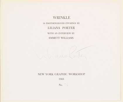 Liliana Porter, Wrinkle 1968