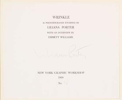Liliana Porter, Wrinkle 1968