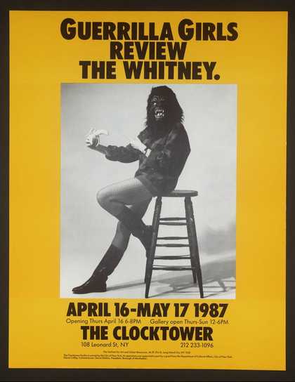 Guerrilla Girls Review The Whitney, 1987