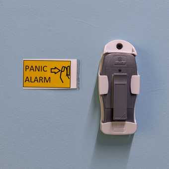 Panic button in the quiet room on level 4.