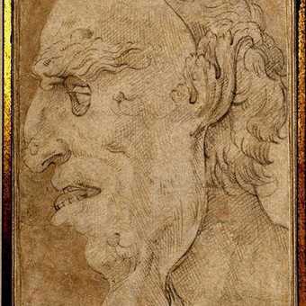 Parmigianino's Profile Head Study of a Man wearing a Mask, 16th century. Jean-Luc Baroni