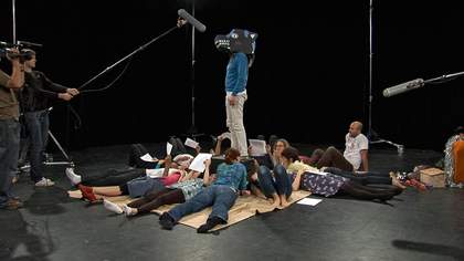 Patrick Staff filming Beyond Former Heaven, 2010