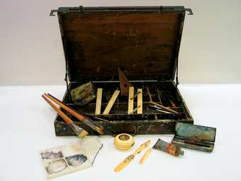 Paul Nash’s paintbox and painting equipment