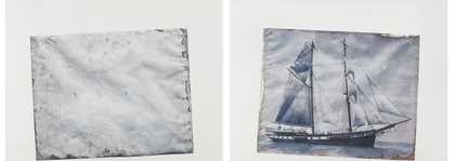 Paul Sietsema Ship drawing (diptych) 2009