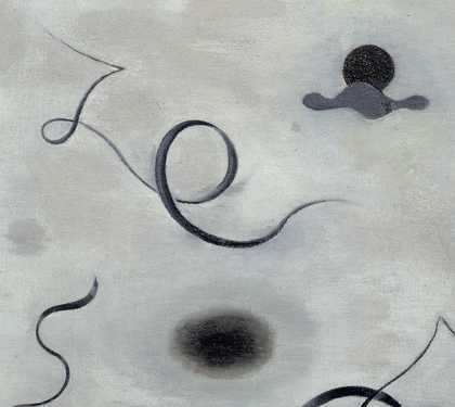Paule Vézelay, Curves and Circles, 1930, oil paint on canvas, 92 × 73 cm - detail