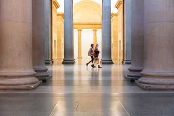 Visitors in the Duveen Galleries at Tate Britain