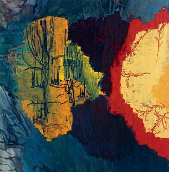 Per Kirkeby Nikopeja II 1996 abstract painting of a landscape