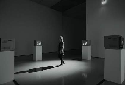 Peter Campus Optical Sockets 1973 Installation view