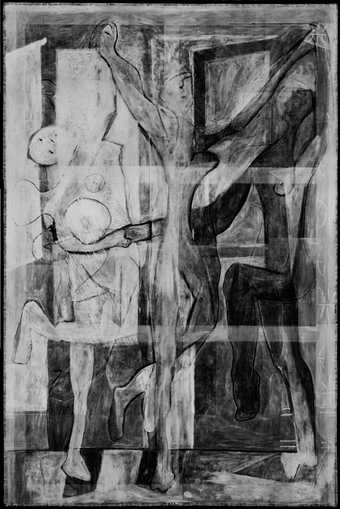 Composite image of new x-ray of Picasso's The Three Dancers, showing underpainting