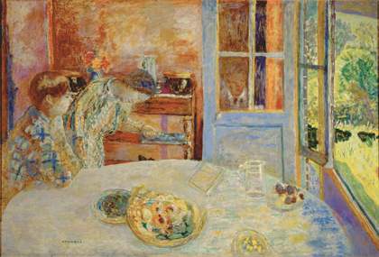 Pierre Bonnard, The Dining Room, Vernon, c1925, oil paint on canvas, 126 x 184 cm - Ny Carlsberg Glyptotek, Copenhagen, photo- Ole Haupt