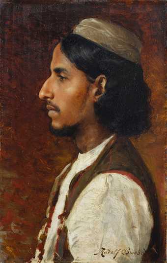 Side profile portrait of a young man
