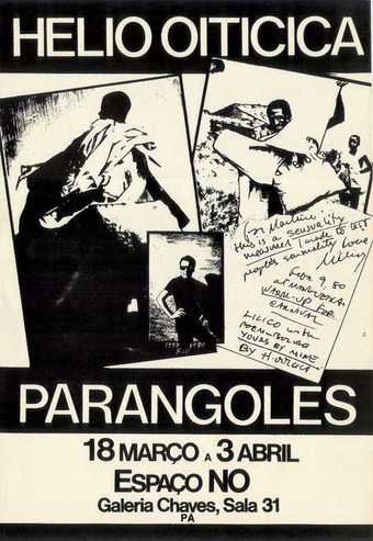 Poster for Oiticica’s exhibition of Parangolés at the Galeria Chaves, Porto Alegre, Brazil, 1972 