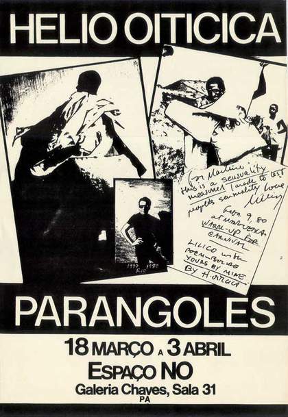 Poster for Oiticica’s exhibition of Parangolés at the Galeria Chaves, Porto Alegre, Brazil, 1972