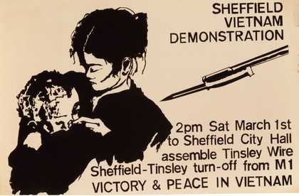 Poster thought to have been ordered by students at Sheffield University, designed by Detta Kelly and Sam Lord, 1968