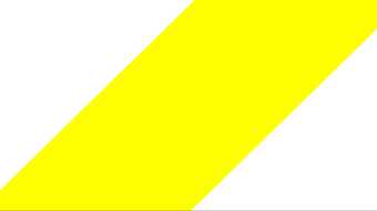 a diagonal block of colour yellow is placed on a white background