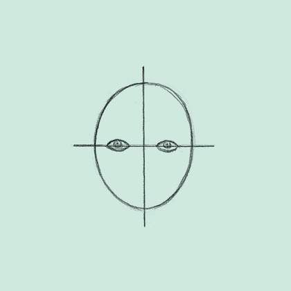 Template of how to draw a portrait