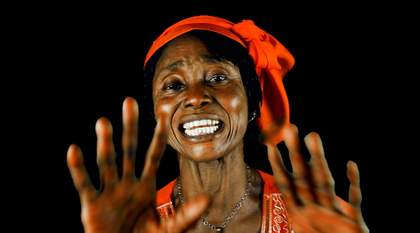Still from Prayer Warriors 2015 Multi-channel video by Zina Saro-Wiwa, screening at Tate Britain, 18 January 2016