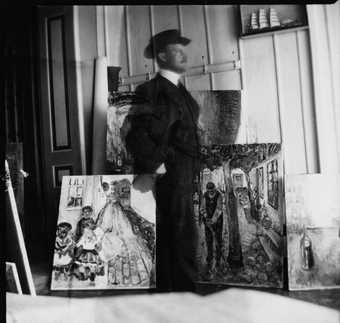 Edvard Munch Self Portrait at 53 Am Strom in Warnemünde