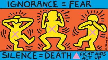 Keith Haring Ignorance=Fear 1989