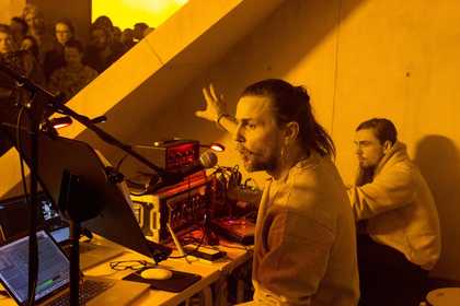 Mark Leckey performance at MoMA PS1, New York, March 5, 2017 Photograph by Derek Schultz. Image courtesy: The artist, Cabinet, London and MoMA PS1