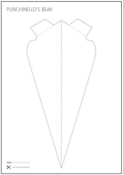 Punchinello mask template