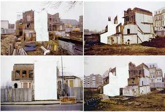 Rachel Whiteread, House Study, grove Road, photograph in four parts 1992