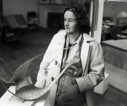 Barbara Hepworth in her studio