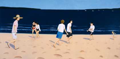 Alex Katz Walking on the Beach 2002