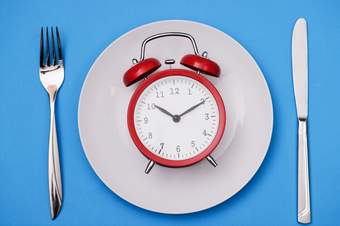 Dinner plate with alarm clock