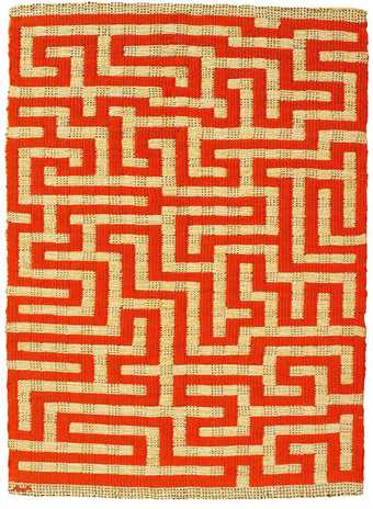Anni Albers Red Meander 1954 Linen and Cotton