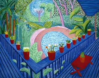 David Hockney Red Pots in the Garden 2000
