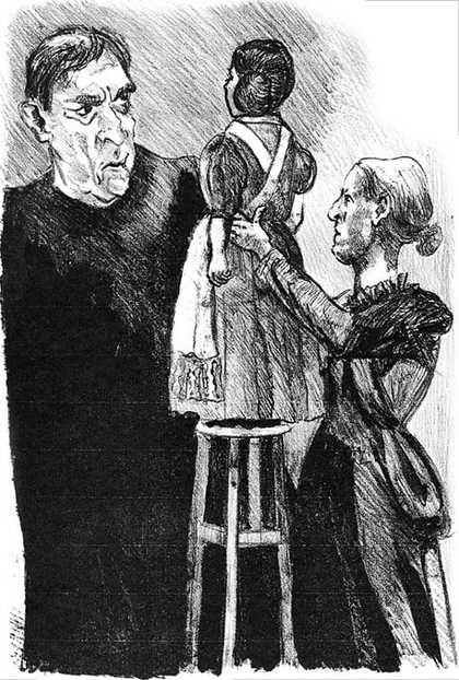 Paula Rego Inspection 2001 Lithograph on stone 38 x 26cm