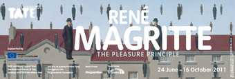 Rene Magritte the pleasure principal exhibition banner