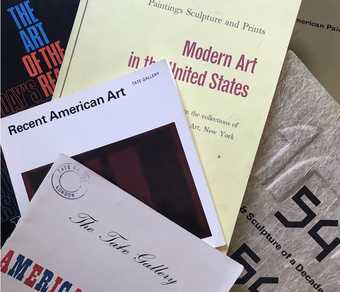 Selection of books related to the history of American art at Tate