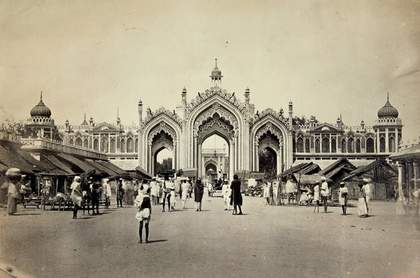 Photograph of the Hussainabad Gate, Lucknow, from Richard Glynn Vivian’s Travel Album: India, 1871. City & County of Swansea: Glynn Vivian Art Gallery Collection