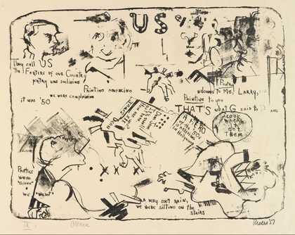 Larry Rivers and Frank O’Hara, 1 1957 © The Estate of Larry Rivers Courtesy the Estate of Frank O'Hara