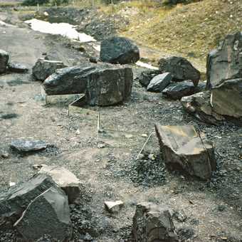 Robert Smithson Untitled (Zig-Zag Mirror Displacement) 1969 constructed near Tredegar, Wales