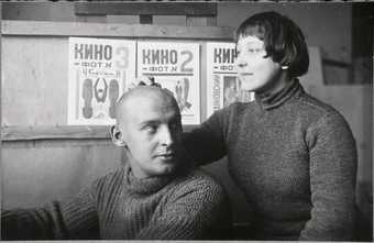 Alexander Rodchenko and Varvara Stepanova in their studio 1922.