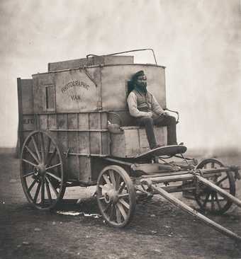 Roger Fenton Fentons Photographic Van with assistant Marcus Sparling 1855