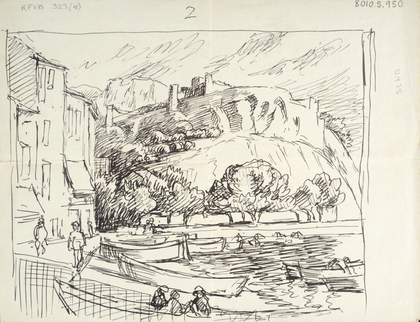 Sketch in a letter from Roger Fry to Vanessa Bell, 12 Sep 1925, Tate Archive