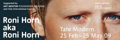 Roni Horn aka Roni Horn exhibition banner
