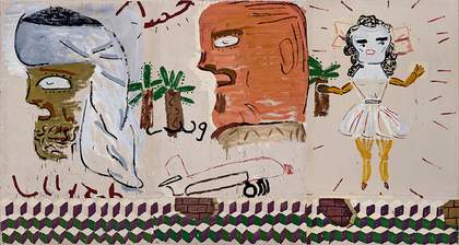 Rose Wylie - Arab and Dancing Girl, 2006
