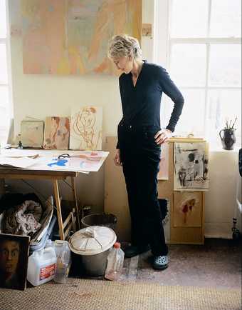 Rose Hilton in her Penzance studio 2006