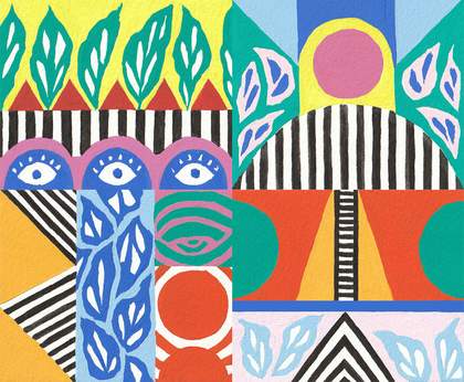 abstract colourful work