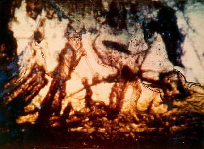 Film cell with images painted in by Salvador ٲí for Impressions of Upper Mongolia 1976 one